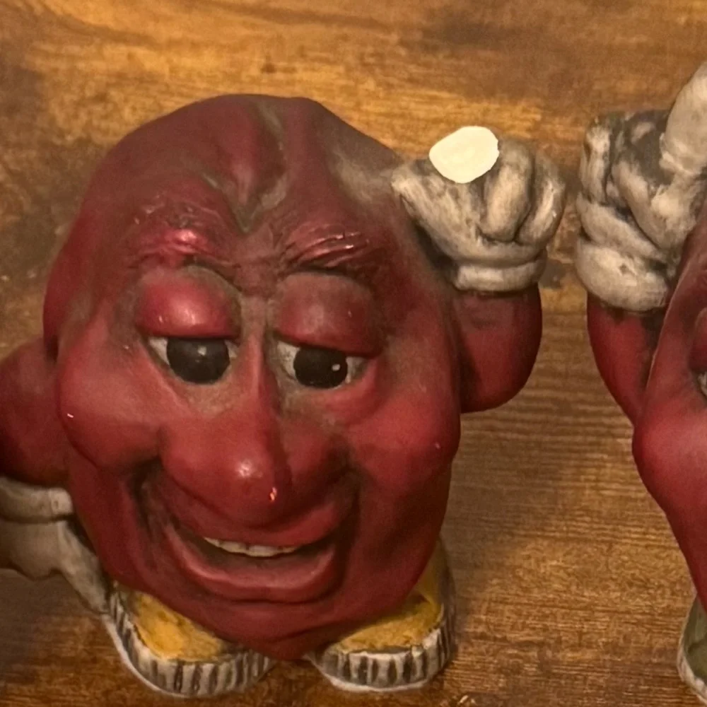 Vintage California Raisins Ceramic Figurines Set Of‎ 4 1980s Advertising Display